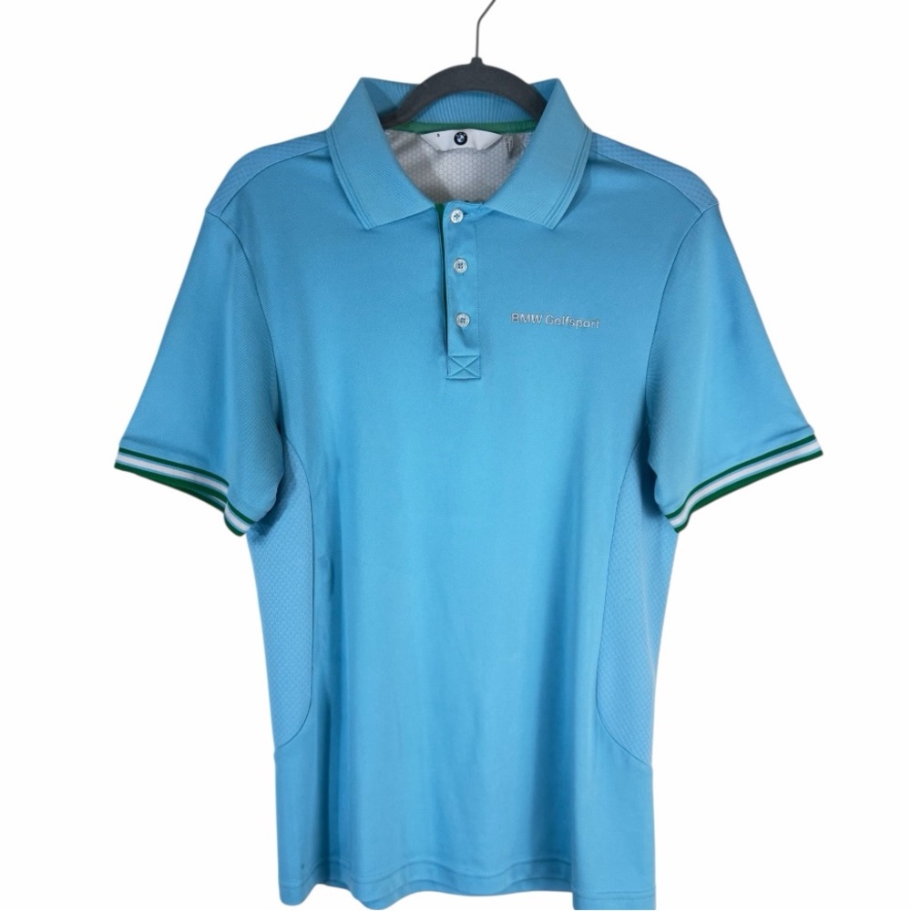 BMW Men's Light Blue Polo Shirt